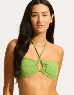 Seafolly Oasis Diamond Wire Bandeau Bikini Top - Sage Online