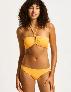 Seafolly Oasis Diamond Wire Bandeau Bikini Top - Butter Discount