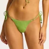 Seafolly Oasis Tie Side Rio Bikini Pant - Sage New