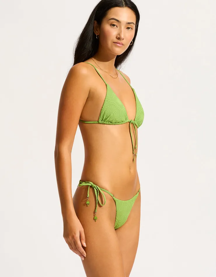 Seafolly Oasis Tie Side Rio Bikini Pant - Sage New