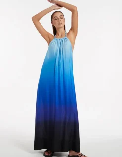 Jets Oia Sunset Halter Maxi Dress - Ocean Hot