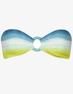 Watercult Ombre Flow Bandeau Bikini Top - Aqua Shades Hot