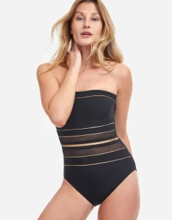 Gottex Onyx Bandeau Swimsuit - Black Sale