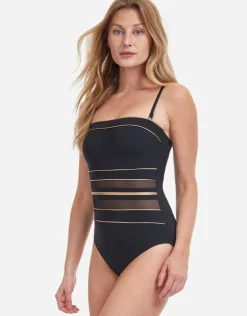 Gottex Onyx Bandeau Swimsuit - Black Sale