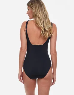 Gottex Onyx Square Neck Swimsuit - Black Clearance