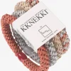 Kknekki Original Hair Tie Bundle - Pale Gold, Silver and Dusky Coral Hot