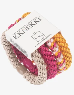 Kknekki Original Hair Tie Bundle -Ivory, Pink and Golden Yellow New