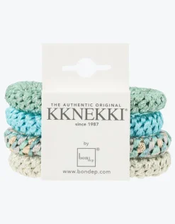 Kknekki Original Hair Tie Bundle - Soft Mint and Turquoise Glitter Best
