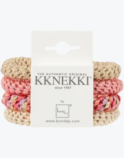 Kknekki Original Hair Tie Bundle - Soft Coral and Beige Hot