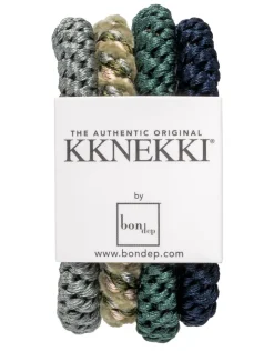 Kknekki Original Hair Tie Bundle - Turquoise, Blues and Cream New