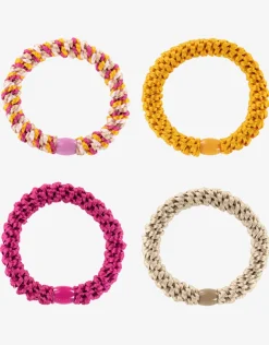 Kknekki Original Hair Tie Bundle -Ivory, Pink and Golden Yellow New