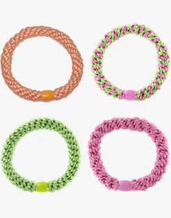 Kknekki Original Hair Tie Bundle - Pastel Orange, Pink and Green New