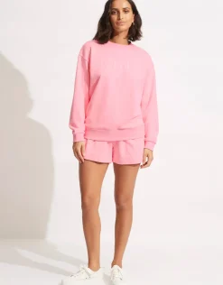Seafolly Originals Crew Sweatshirt - Pink Clearance