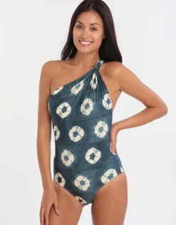 Lenny Niemeyer Padang One Shoulder Knot Maillot - Print Fashion