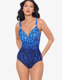 Miraclesuit Paka Mayan Siren Swimsuit - Blue/Black Clearance