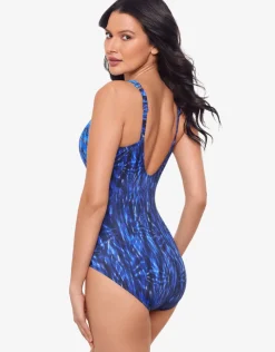Miraclesuit Paka Mayan Siren Swimsuit - Blue/Black Clearance
