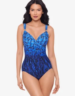 Miraclesuit Paka Mayan Siren Swimsuit - Blue/Black Clearance