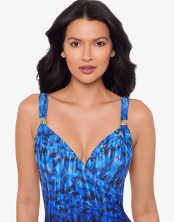 Miraclesuit Paka Mayan Siren Swimsuit - Blue/Black Clearance