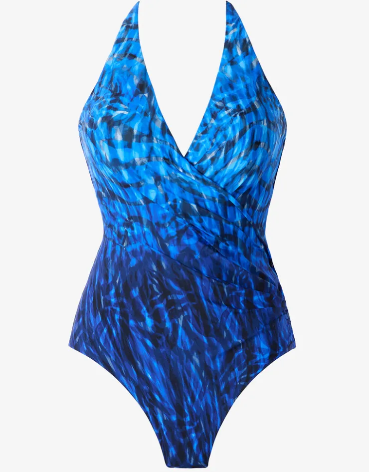 Miraclesuit Paka Mayan Wrapsody Swimsuit - Blue/Black Hot