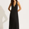 Seafolly Palermo Keyhole Maxi Dress - Black Fashion