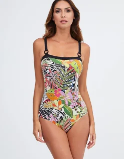 Nuria Ferrer Palm Bandeau Swimsuit - Multi Clearance