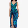 Miraclesuit Palm Reeder Sarong - Blue and Green Hot