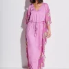 Pitusa Palm Tree Kaftan - Pink Discount