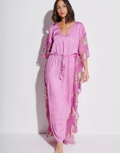 Pitusa Palm Tree Kaftan - Pink Discount