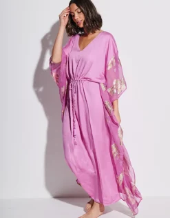 Pitusa Palm Tree Kaftan - Pink Discount