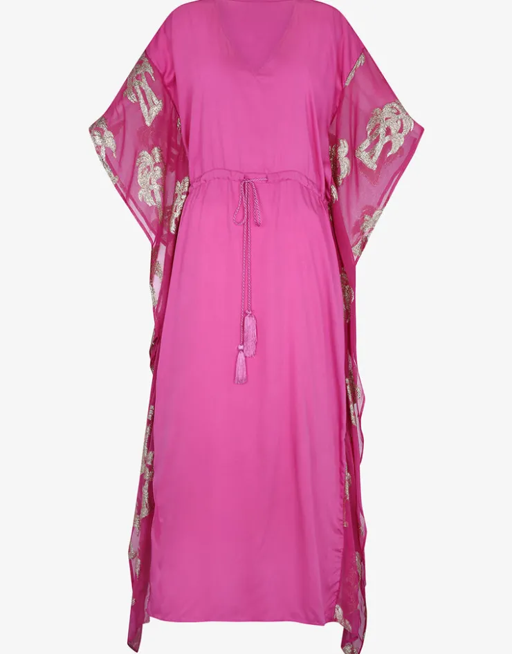 Pitusa Palm Tree Kaftan - Pink Discount