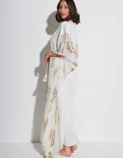 Pitusa Palm Tree Kaftan - White Sale
