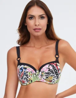 Nuria Ferrer Palm Underwired Balcony Bikini Top - Multi Outlet