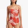 Jets Palme Tank Swimsuit - Cherry New