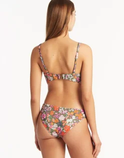 Sea Level Parkland Low Square Neck Bikini Top - Khaki New