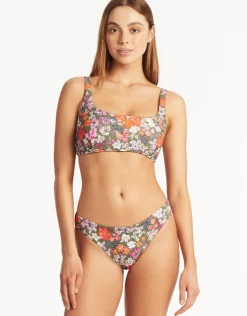 Sea Level Parkland Regular Cheeky Bikini Pant - Khaki New