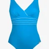 Charmline Parrot Bay Swimsuit - Aqua White Clearance