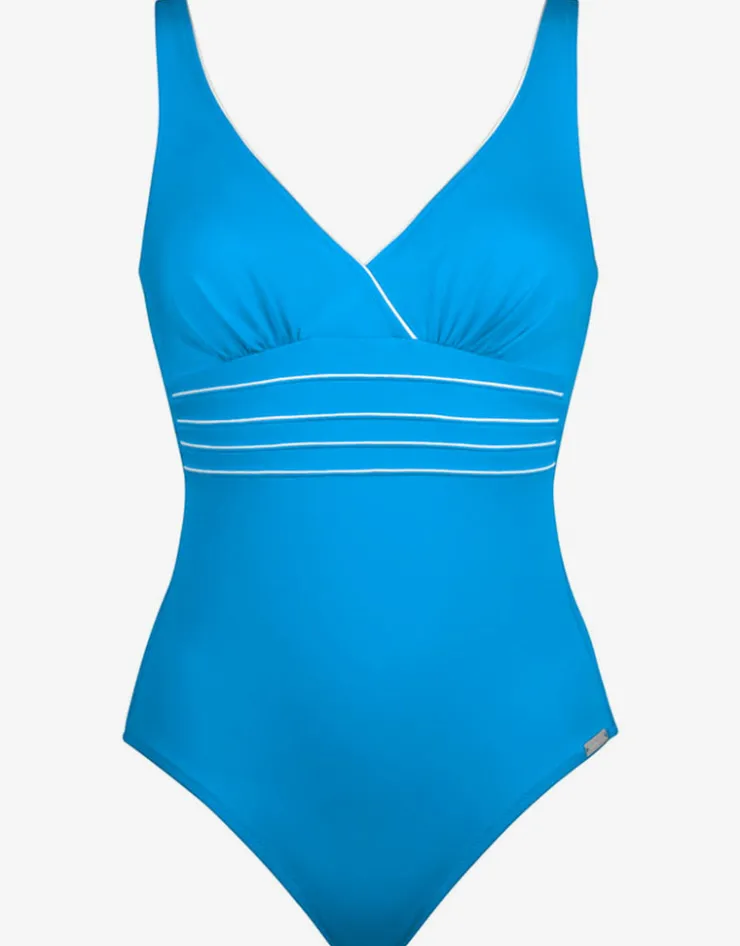 Charmline Parrot Bay Swimsuit - Aqua White Clearance