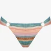 Watercult Pastel Sunset Ring Side Bikini Pant - Pink Stripe Sale
