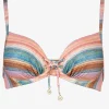 Watercult Pastel Sunset Underwired Bikini Top - Pink Stripe Clearance