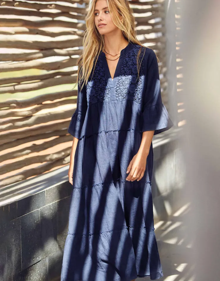 Iconique Penny Maxi Dress - Navy Blue Hot