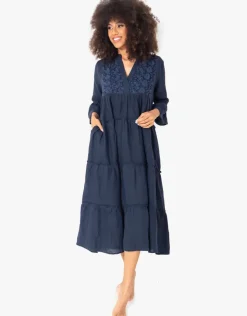 Iconique Penny Maxi Dress - Navy Blue Hot