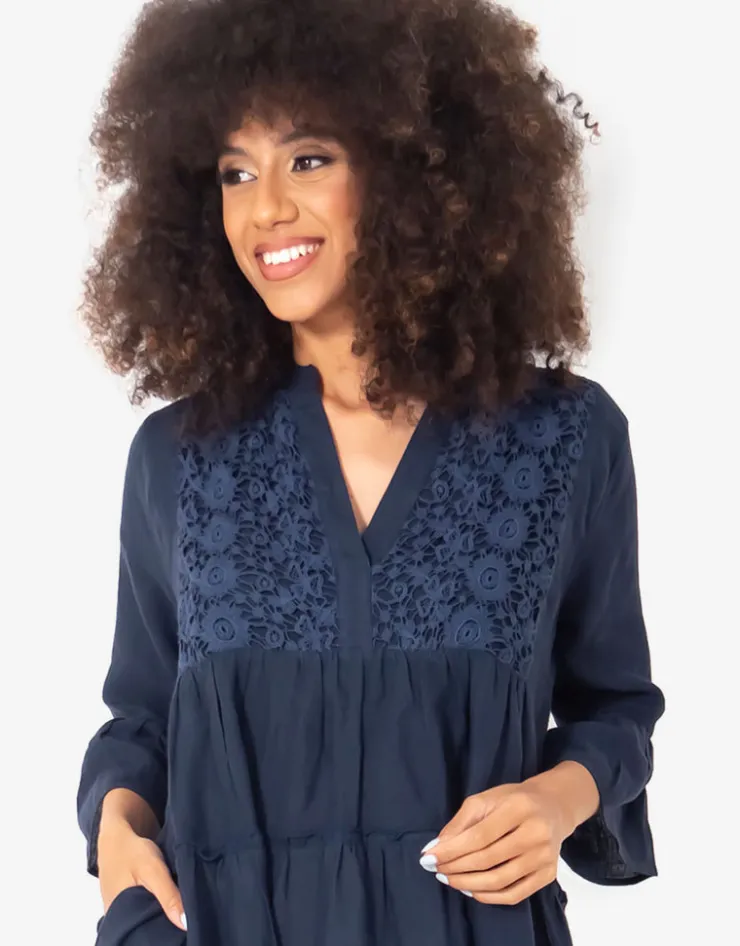 Iconique Penny Maxi Dress - Navy Blue Hot