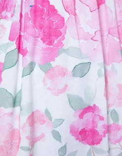 Juliet Dunn Peony Tie Back Midi Dress - Pink Outlet