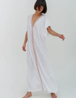 Pitusa Pima Abaya Dress - White Clearance