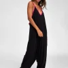 Pitusa Pima Jumpsuit - Black Clearance