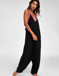 Pitusa Pima Jumpsuit - Black Clearance