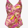 Charmline Pink Heart Wrap Front Swimsuit - Pink Blush Outlet