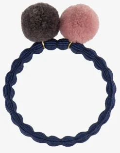 Kknekki PomPom Hair Tie - Navy Fashion