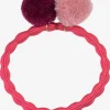 Kknekki PomPom Hair Tie - Raspberry with Dusty Rose Bordeaux Outlet