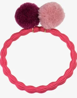 Kknekki PomPom Hair Tie - Raspberry with Dusty Rose Bordeaux Outlet